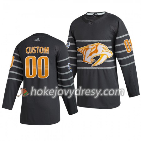 Pánské Hokejový Dres Nashville Predators Custom  Šedá Adidas 2020 NHL All-Star Authentic